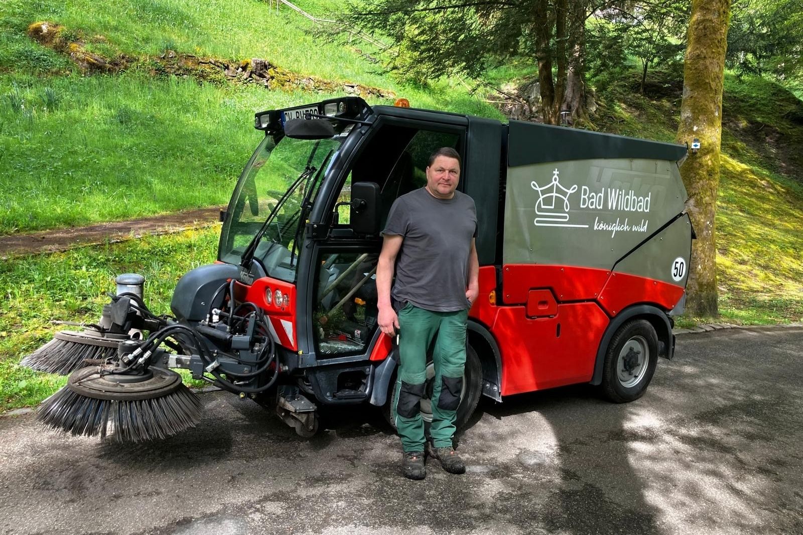 Neue Kehrmaschine der Kurgärtnerei Bad Wildbad