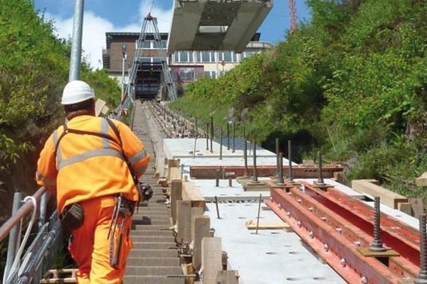 Arbeiten an den Schienen