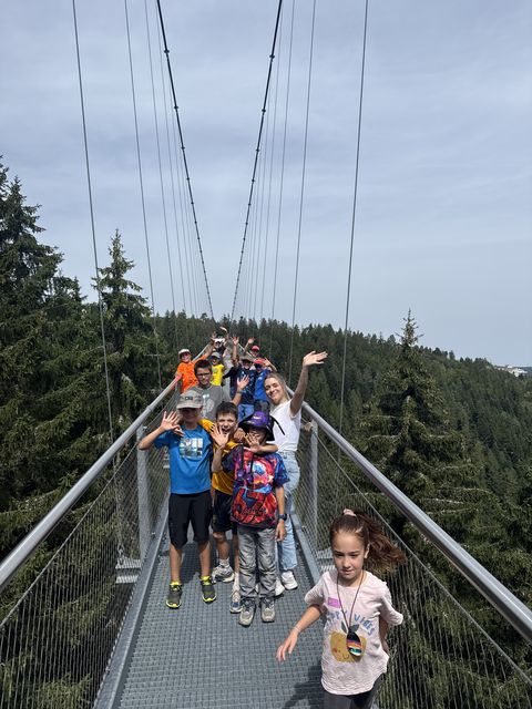 Die Kinder hatten einen spektakulären Ausblick von der WildLine