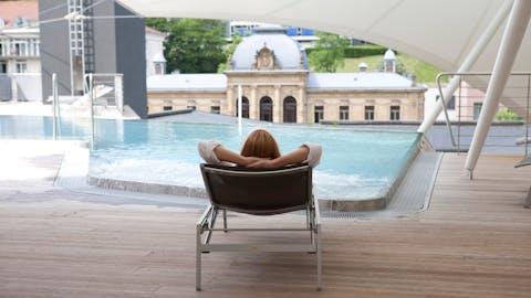 Dachterrasse des Palais Thermal