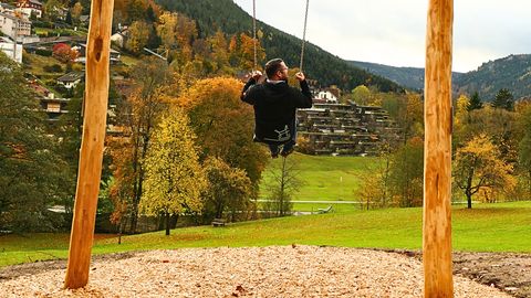 Beim Schaukeln geht es himmelwärts.