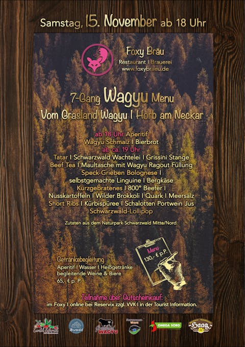 Wagyu Menu