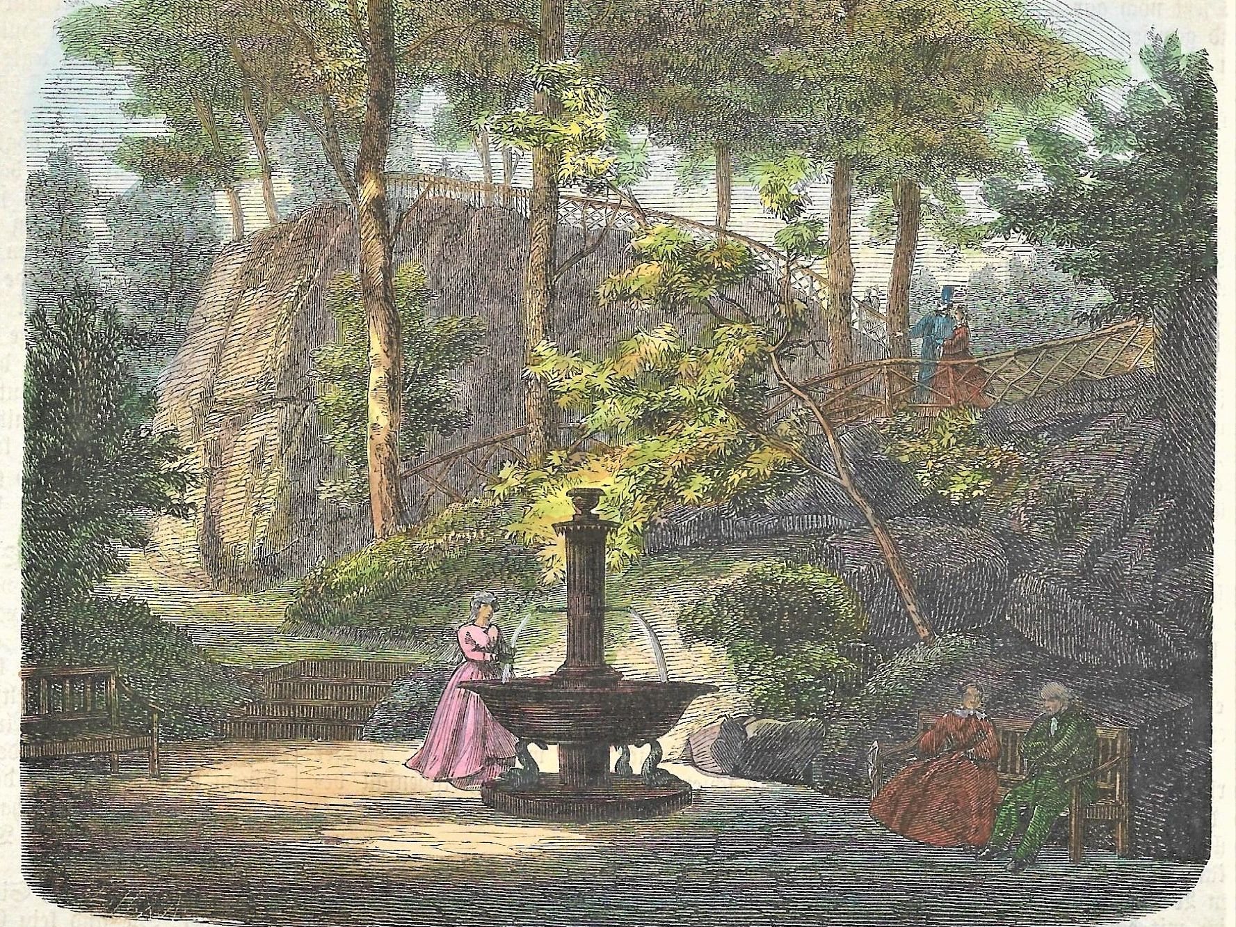 Historischer Brunnen in den Kuranlagen