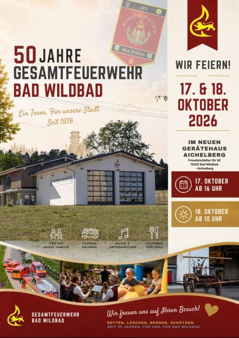 Flyer 50 Jahre Gesamtfeuerwehr